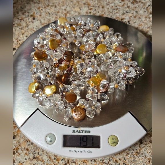 3 Standar Quartz Genuine Peral Necklace / Sterling Clasp Free Pearl Earrings - Picture 17 of 17